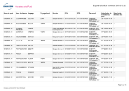 Horaires du Port