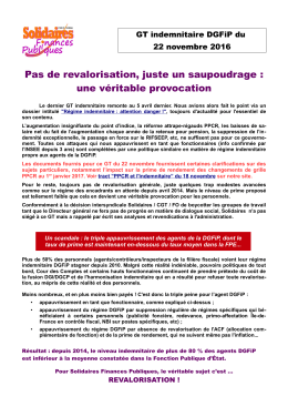 Compte rendu du GT indemnitaire du 22 nov 2016