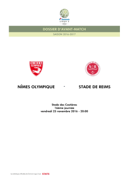 Dossier d`avant-match
