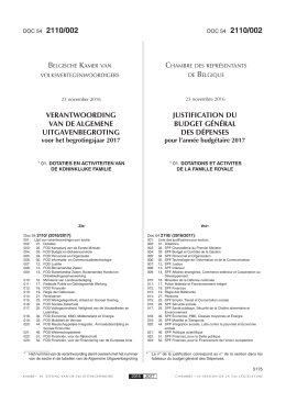 justification du budget g&eacute;n&eacute;ral des d&eacute;penses