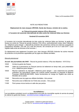 Paris, le 24 novembre 2016 NOTE AUX