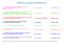 REUNIONS de VILLAGES et QUARTIERS 2017 - Saint-Ciers