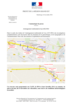 CP du 8 novembre : Am&eacute;nagement multimodal de l`axe - Bas-Rhin