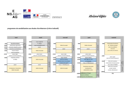 programme de sensibilisation aux études d`architecture (à titre