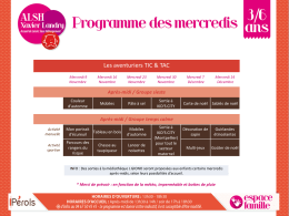 Programme Mercredis Novembre-Décembre 3-6ans