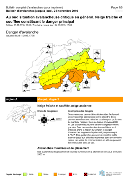 Produkt der Lawinenwarung