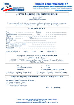 Stage echanges et perfectionnement Saison 2016