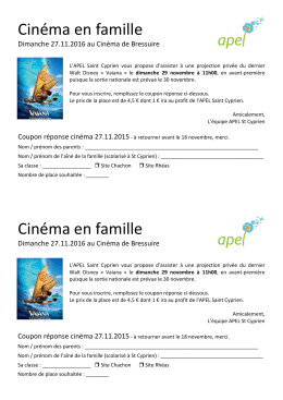 télécharger le coupon réponse - Ecole primaire Saint Cyprien