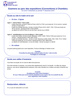 Fiche d`information - Facult&eacute; de droit de Chamb&eacute;ry