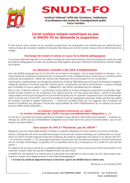 Mise en page 1 - Syndicat Snudi Force ouvri&egrave;re de la Manche