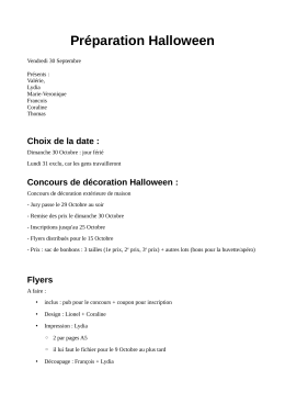 Pr&eacute;paration Halloween - Aux couleurs de Thuet