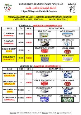 10H00 14H30 - LWF Guelma