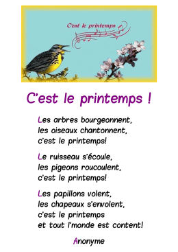 C`est la printemps