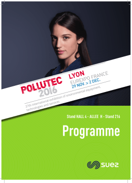 Programme - Suez Environnement