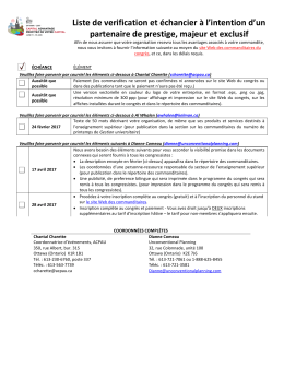 Partenaire de prestige, majeur et exclusif 2017