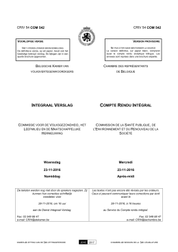 integraal verslag compte rendu intégral