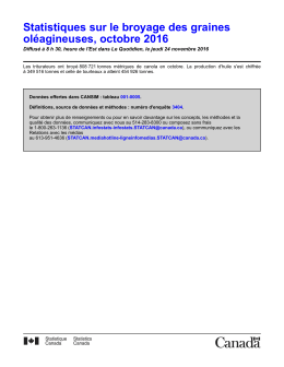 - Statistique Canada