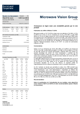 25 novembre 2016 - Flash - Microwave Vision