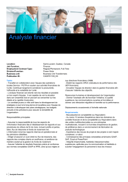 Analyste financier