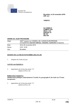 14509/16 ile/ab 1 GIP 1B SESSION DU LUNDI 28 NOVEMBRE 2016