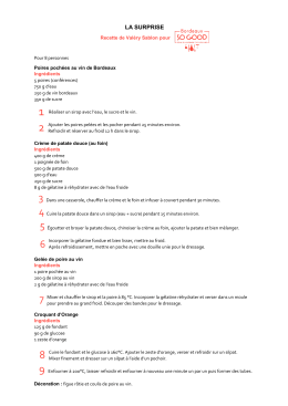 voir la recette - Bordeaux SO Good