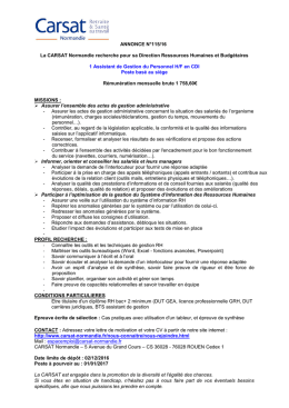 Offre d`emploi - Carsat Normandie