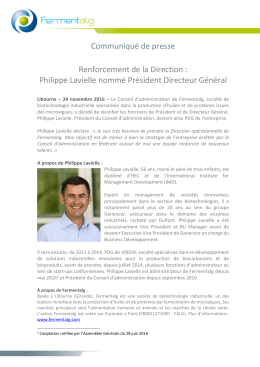 Communiqué de presse