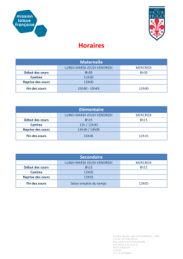 ECOLE FRANCO ITALIENNE DE FLORENCE