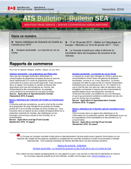 (Atlantique) - Novembre 2016 - Agriculture et Agroalimentaire Canada