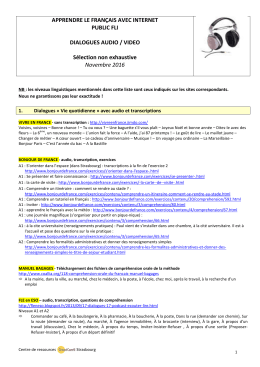 APPRENDRE LE FRANÇAIS AVEC INTERNET