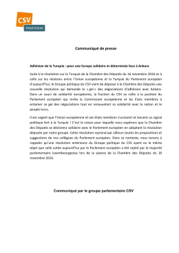 Communiqu&eacute; de presse