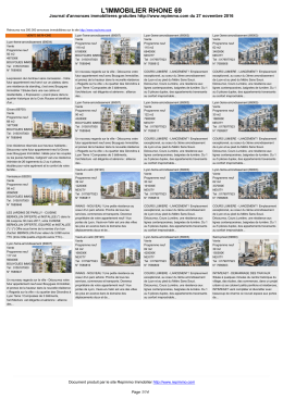 Journal immobilier Rhone