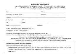 T&eacute;l&eacute;charger le bulletin d`inscription