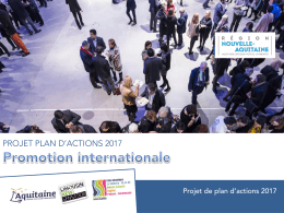 Plan d`actions à l`international - CRT Aquitaine