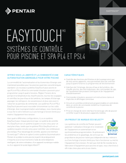 syst&egrave;mes de contr&ocirc;le pour piscine et spa pl4 et psl4