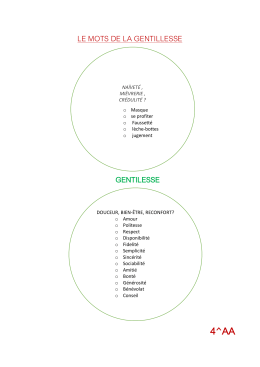 LE MOTS DE LA GENTILLESSE