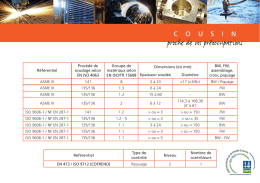 Référentiel Procédé de soudage selon EN ISO 4063 Groupe de