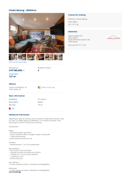 purchase Chalet Verbier: Chalet Batang - M&eacute;di&egrave;res