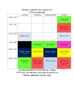 Horaire de Cowansville