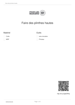Faire des plinthes hautes