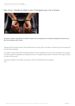 Ben Arous : Mandat de dépôt contre l?enseignant qui a