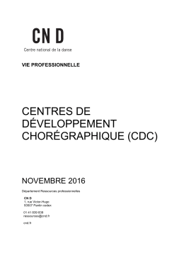 centres de développement chorégraphique (cdc)