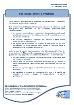 d&eacute;couvrir l`alerte - UFC-QUE CHOISIR ALBERTVILLE