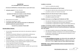 INSCRIPTION Liste des pi&egrave;ces &agrave; fournir