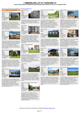 Journal immobilier Lot et garonne