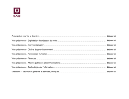 Organigramme du personnel de direction de la SAQ