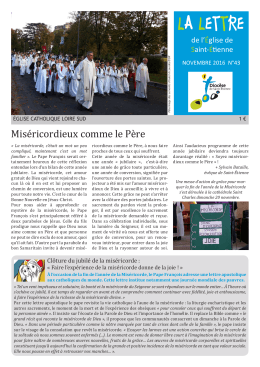 Télécharger la lettre N°43 de novembre 2016