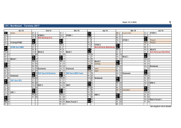 SRC Northland - Termine 2017