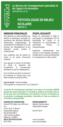 psychologue en milieu scolaire