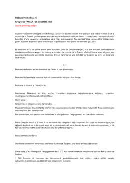 telecharger le discours en pdf - Elunet.org, Portail de l`action des